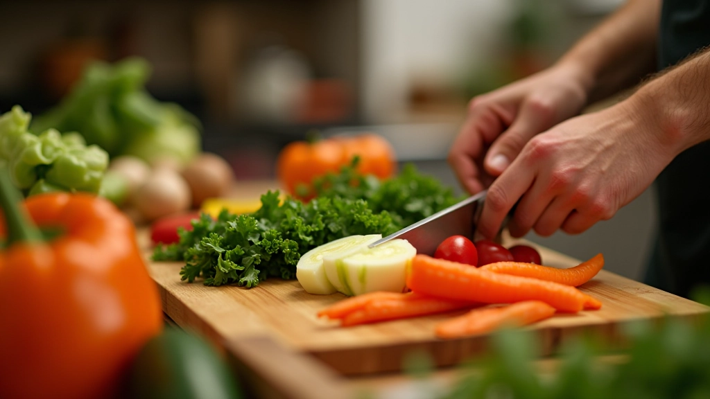 Preparação de ingredientes para receita rápida